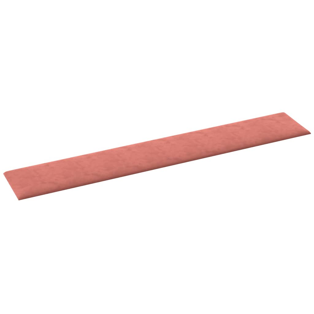Wandpaneele 12 Stk. Rosa 90x15 cm Samt 1,62 m²