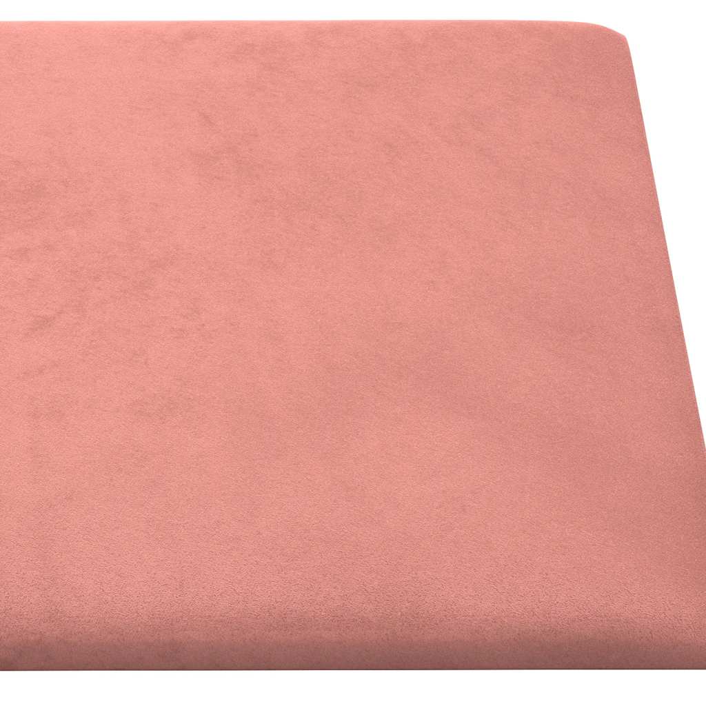 Wandpaneele 12 Stk. Rosa 90x15 cm Samt 1,62 m²