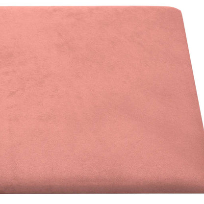 Wandpaneele 12 Stk. Rosa 90x15 cm Samt 1,62 m²