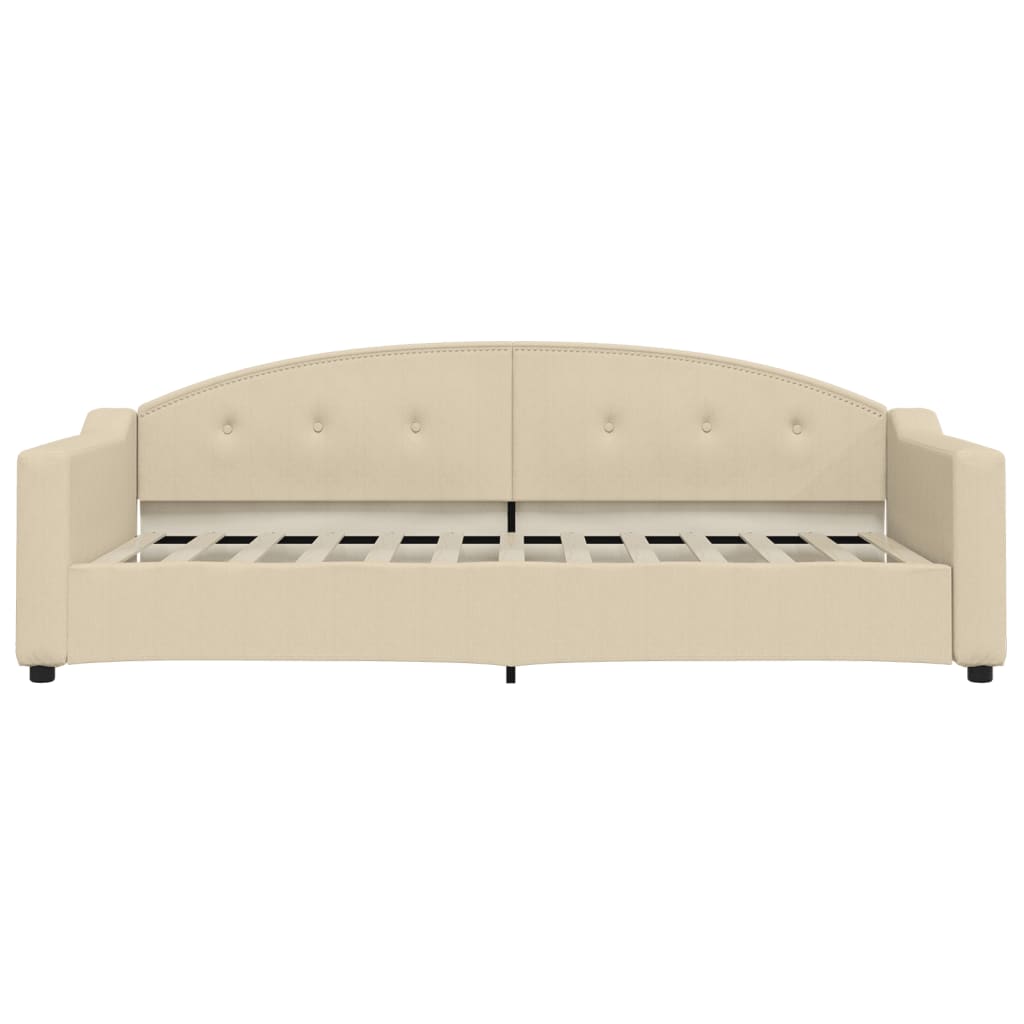 Tagesbett Creme 90x200 cm Stoff