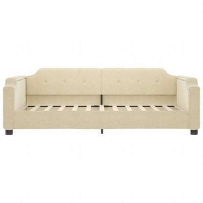 Tagesbett Creme 100x200 cm Stoff