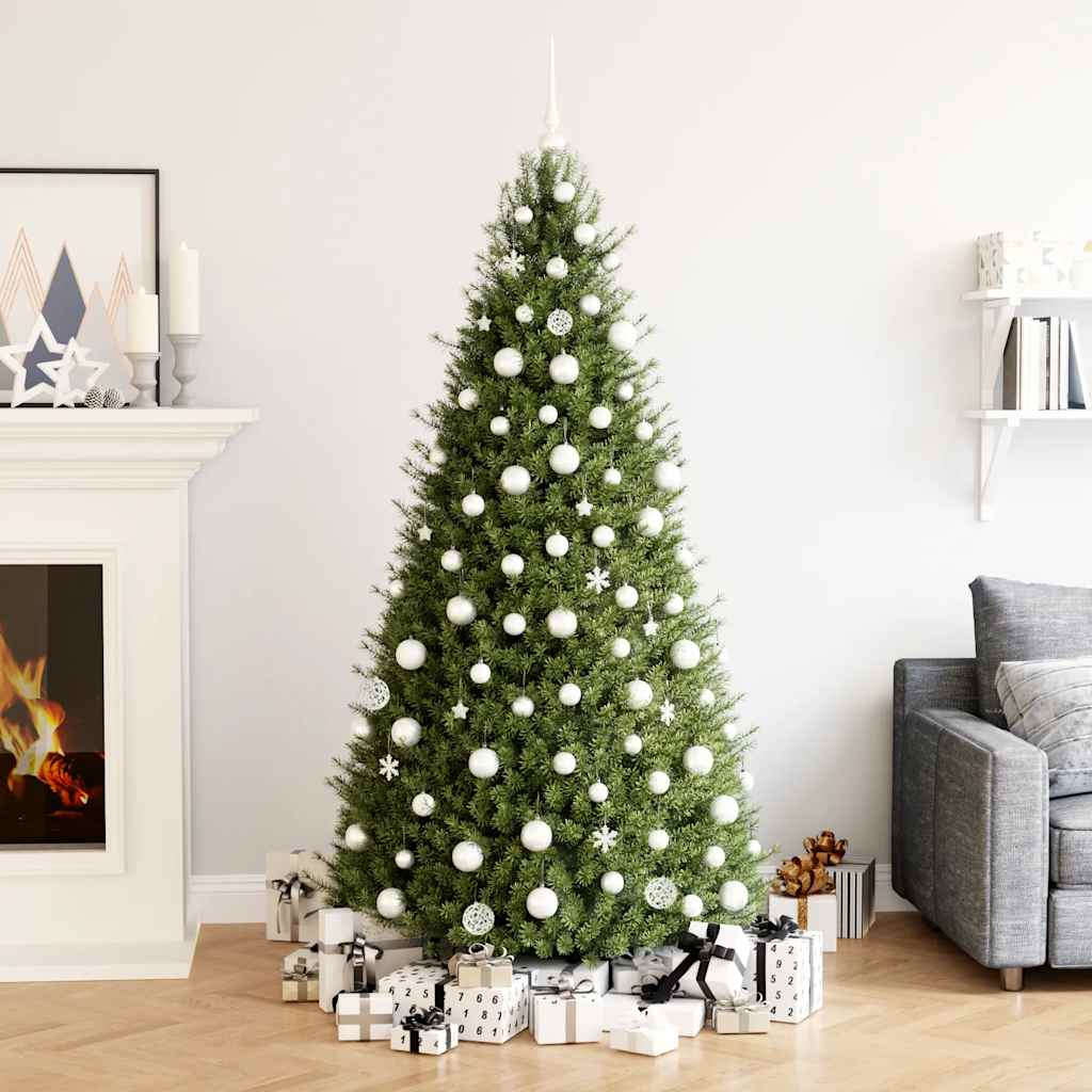 111-tlg. Weihnachtskugel-Set Weiß Polystyrol