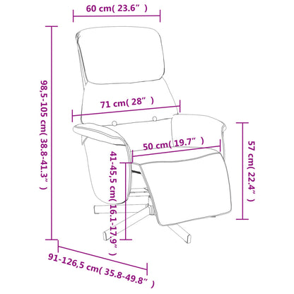 Relaxsessel mit Fußteil Braun Stoff