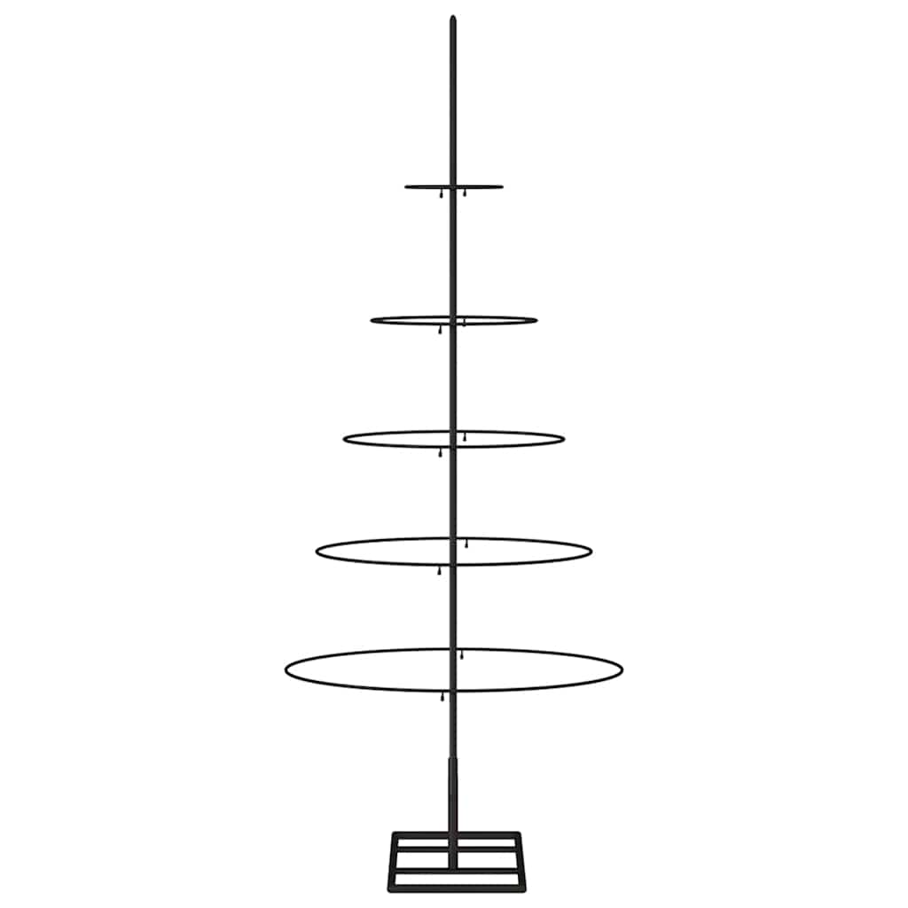 Metall-Weihnachtsbaum für Dekorationen Schwarz 125 cm
