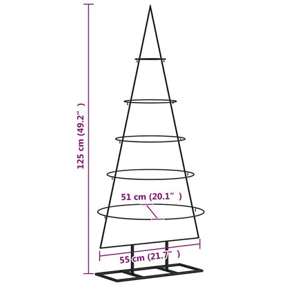 Metall-Weihnachtsbaum für Dekorationen Schwarz 125 cm