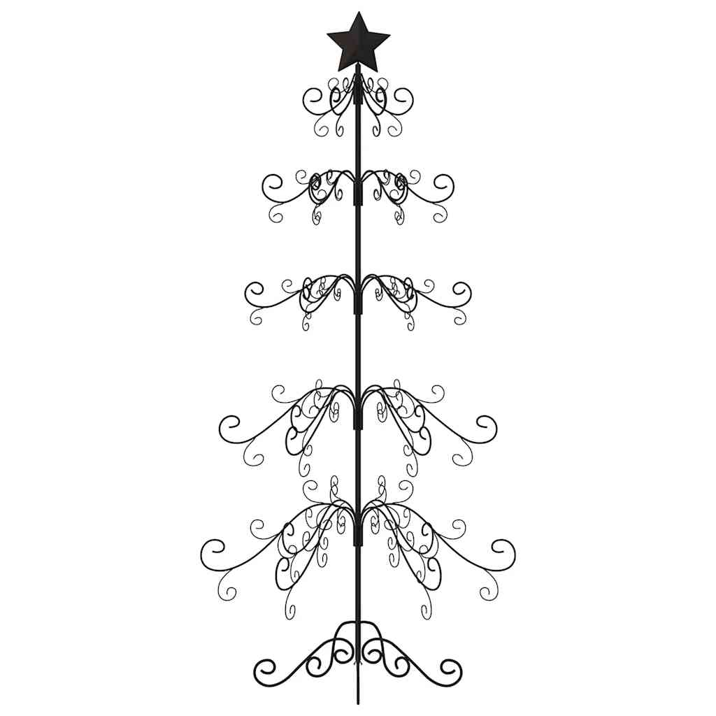 Metall-Weihnachtsbaum für Dekorationen Schwarz 150 cm