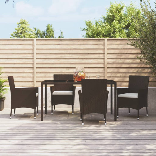 Gartenstühle mit Kissen 4 Stk. Braun Poly Rattan