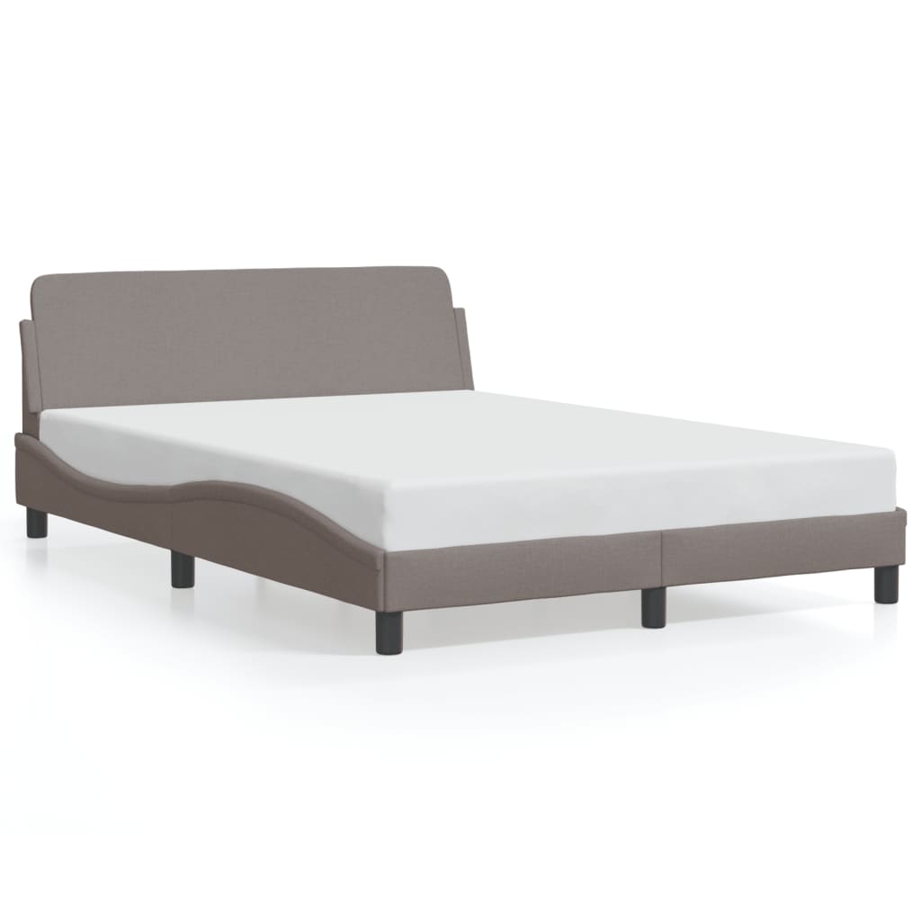 Bettgestell "Dover" Taupe 140x190 cm Stoff