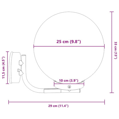 Außenwandleuchte Silber 29 x 25 x 33 cm Edelstahl und Plastik