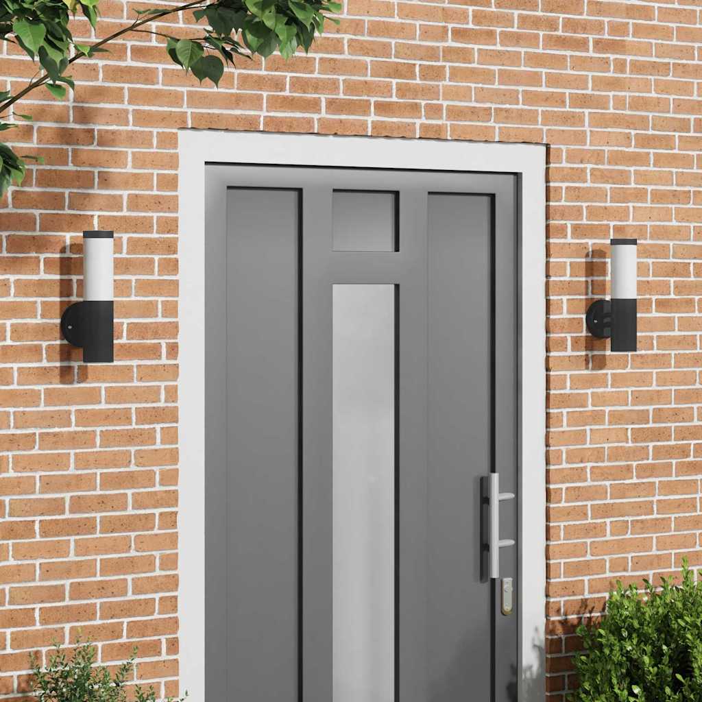 Außenwandleuchte 2 pcs Schwarz 15 x 7,5 x 33 cm