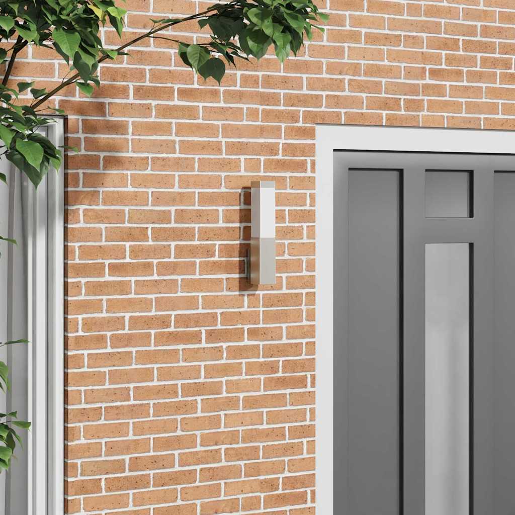 Außenwandleuchte Silber 10,5 x 6 x 33 cm Edelstahl und Plastik