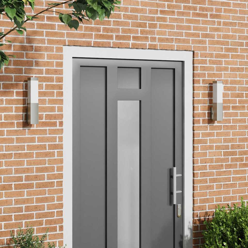 Außenwandleuchte 2 pcs Silber 10,5 x 6 x 33 cm