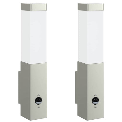 Außenwandleuchte 2 pcs Silber 10,5 x 6 x 33 cm