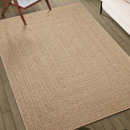Teppich ZIZUR Beige 60x110 cm Jute-Optik Indoor und Outdoor