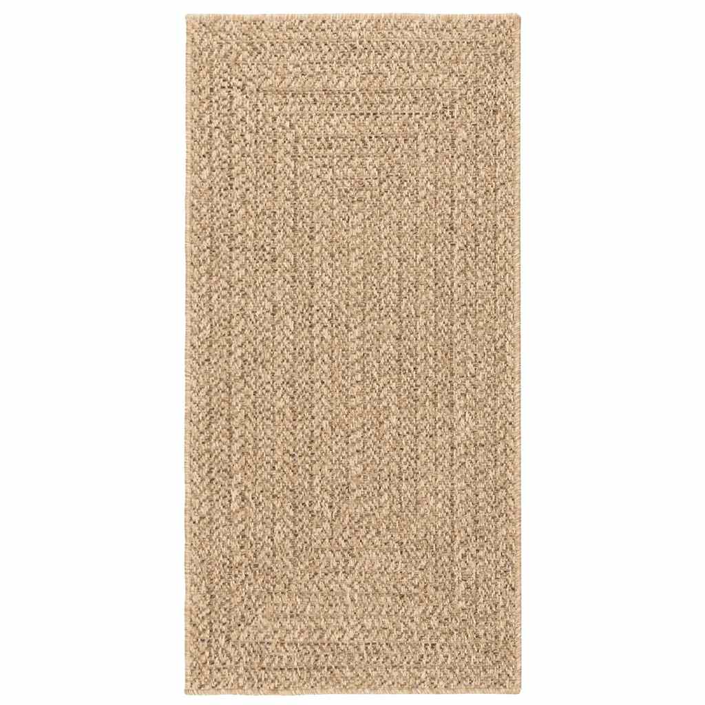 Teppich ZIZUR Beige 60x110 cm Jute-Optik Indoor und Outdoor
