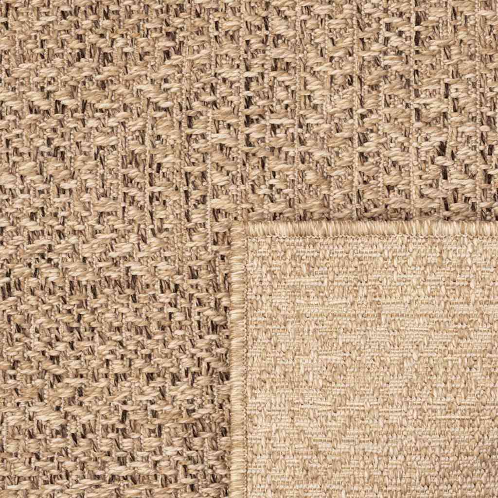 Teppich ZIZUR Beige 60x110 cm Jute-Optik Indoor und Outdoor