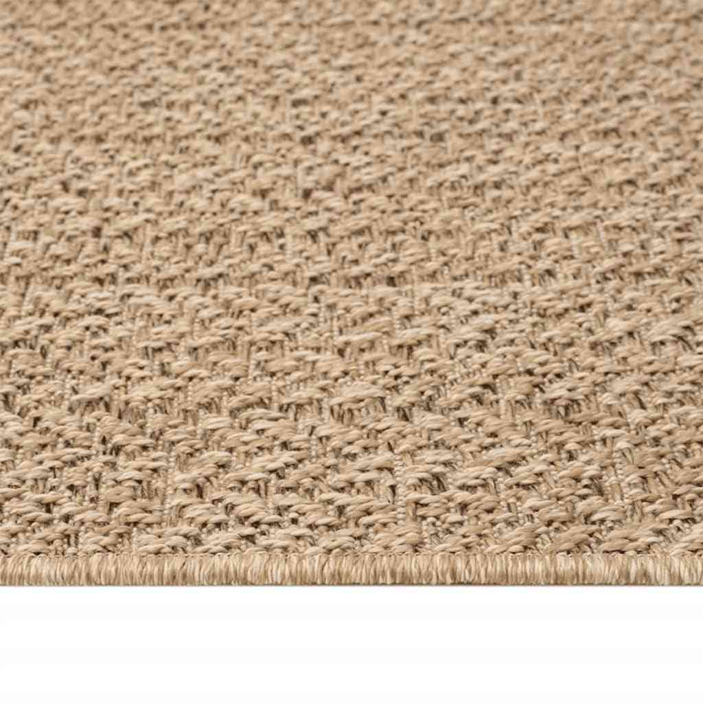 Teppich ZIZUR Beige 60x110 cm Jute-Optik Indoor und Outdoor