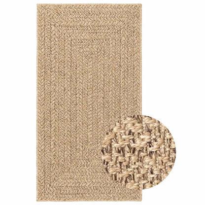 Teppich ZIZUR Beige 80x150 cm Jute-Optik Indoor und Outdoor