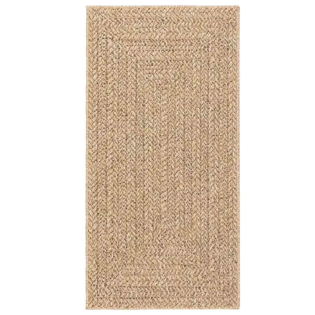 Teppich ZIZUR Beige 80x250 cm Jute-Optik Indoor und Outdoor