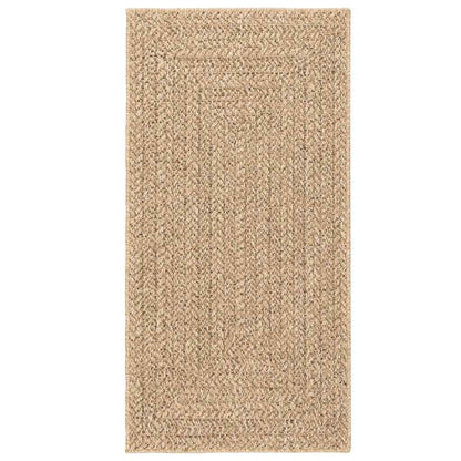 Teppich ZIZUR Beige 80x250 cm Jute-Optik Indoor und Outdoor