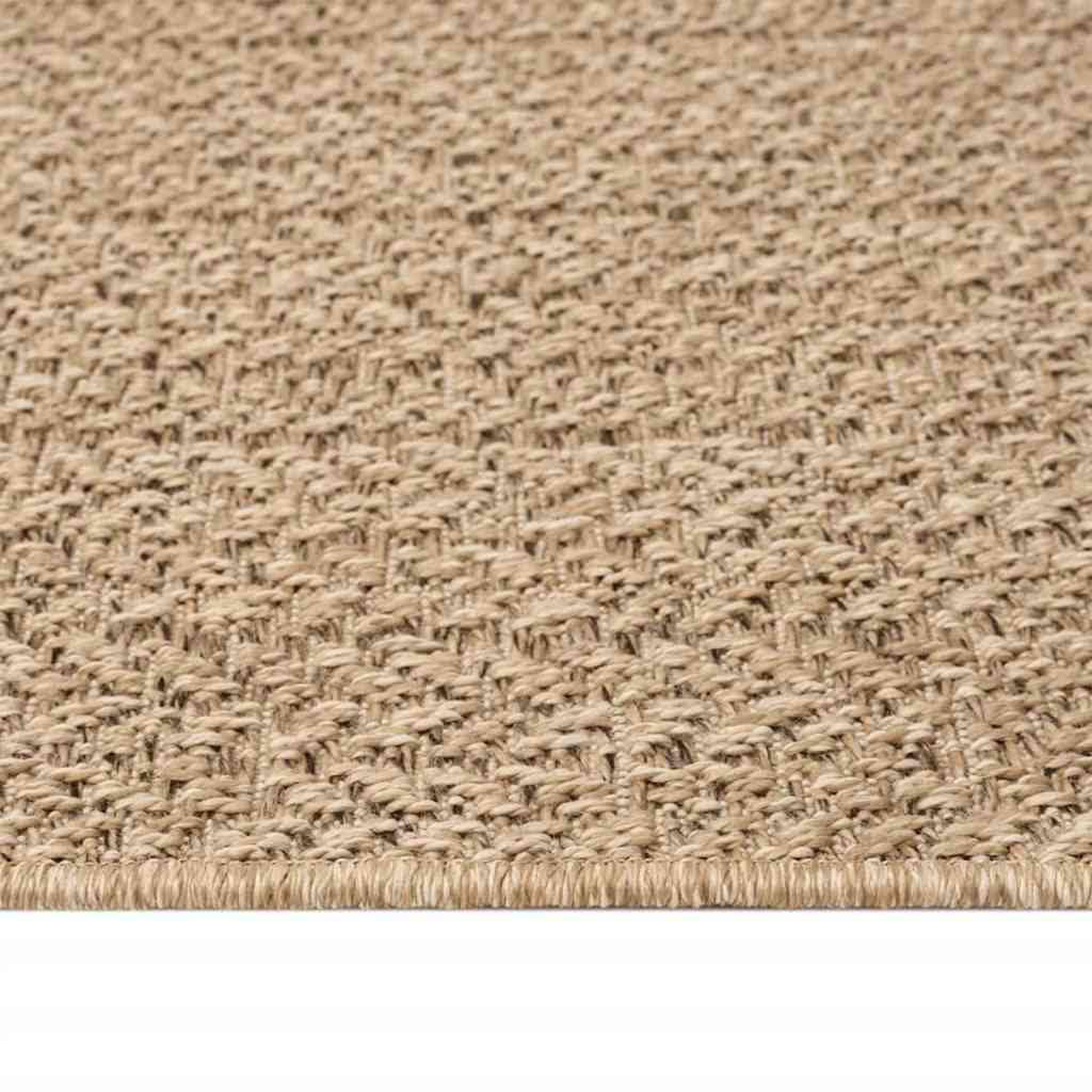 Teppich ZIZUR Beige 80x250 cm Jute-Optik Indoor und Outdoor