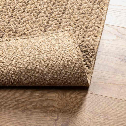 Teppich ZIZUR Beige 100x200 cm Jute-Optik Indoor und Outdoor