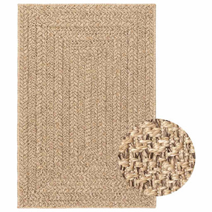 Teppich ZIZUR Beige 120x120 cm Jute-Optik Indoor und Outdoor