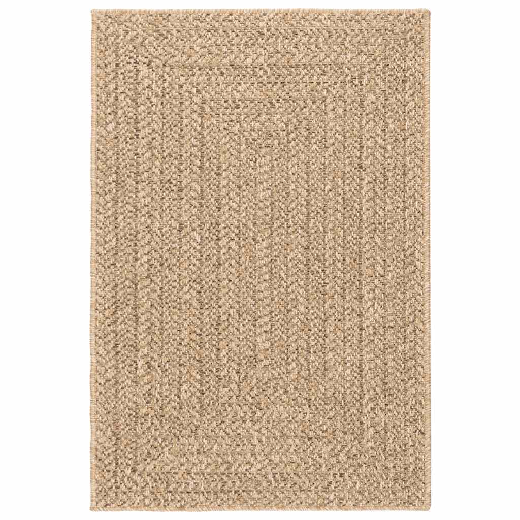 Teppich ZIZUR Beige 120x120 cm Jute-Optik Indoor und Outdoor
