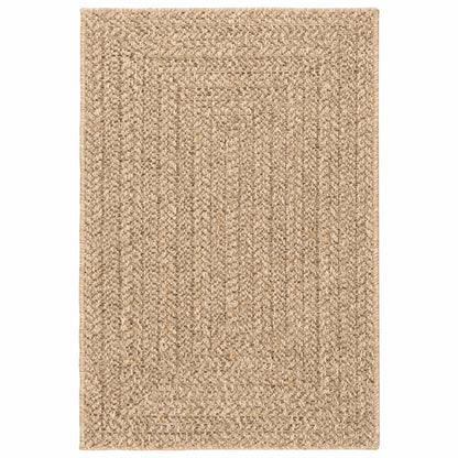 Teppich ZIZUR Beige 120x120 cm Jute-Optik Indoor und Outdoor