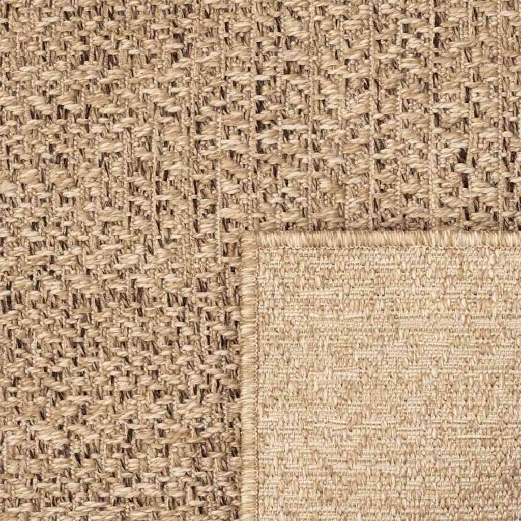 Teppich ZIZUR Beige 240x240 cm Jute-Optik Indoor und Outdoor