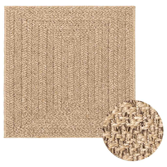 Teppich ZIZUR Beige 240x340 cm Jute-Optik Indoor und Outdoor