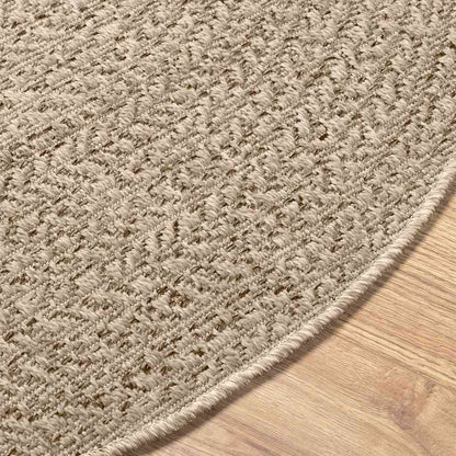 Teppich ZIZUR Beige Ø 90 cm Jute-Optik Indoor und Outdoor