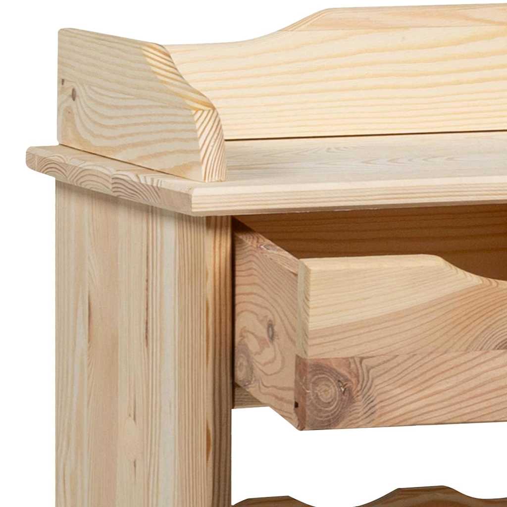 Weinregal Braun 90 x 60 x 30 cm Solides Kiefernholz