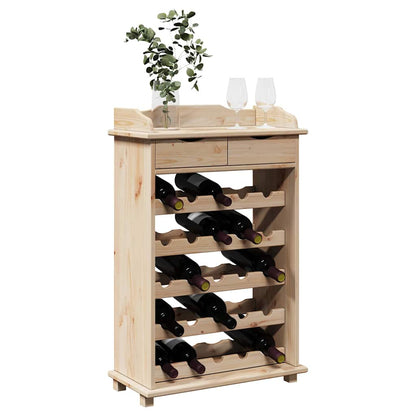 Weinregal Braun 90 x 60 x 30 cm Solides Kiefernholz