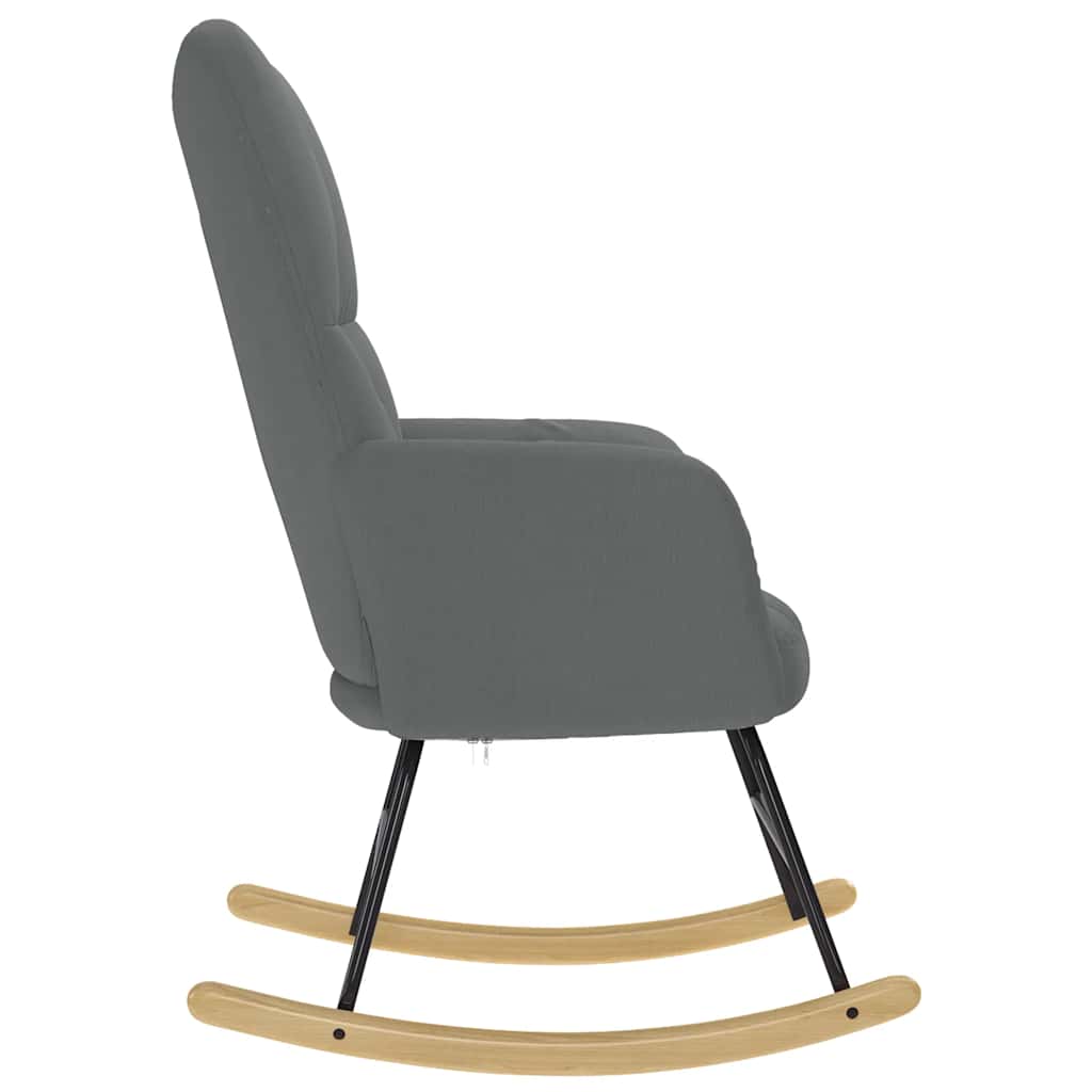 Schaukelstuhl Dunkelgrau Stoff