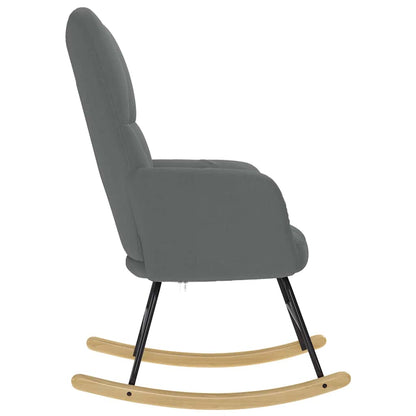 Schaukelstuhl Dunkelgrau Stoff