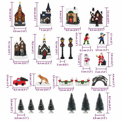 Weihnachtlicher Tischdekoration Mehrfarbig Harz