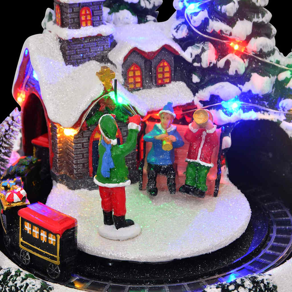 Weihnachtlicher Tisch Mehrfarbig 16 x 16 x 19 cm Harz