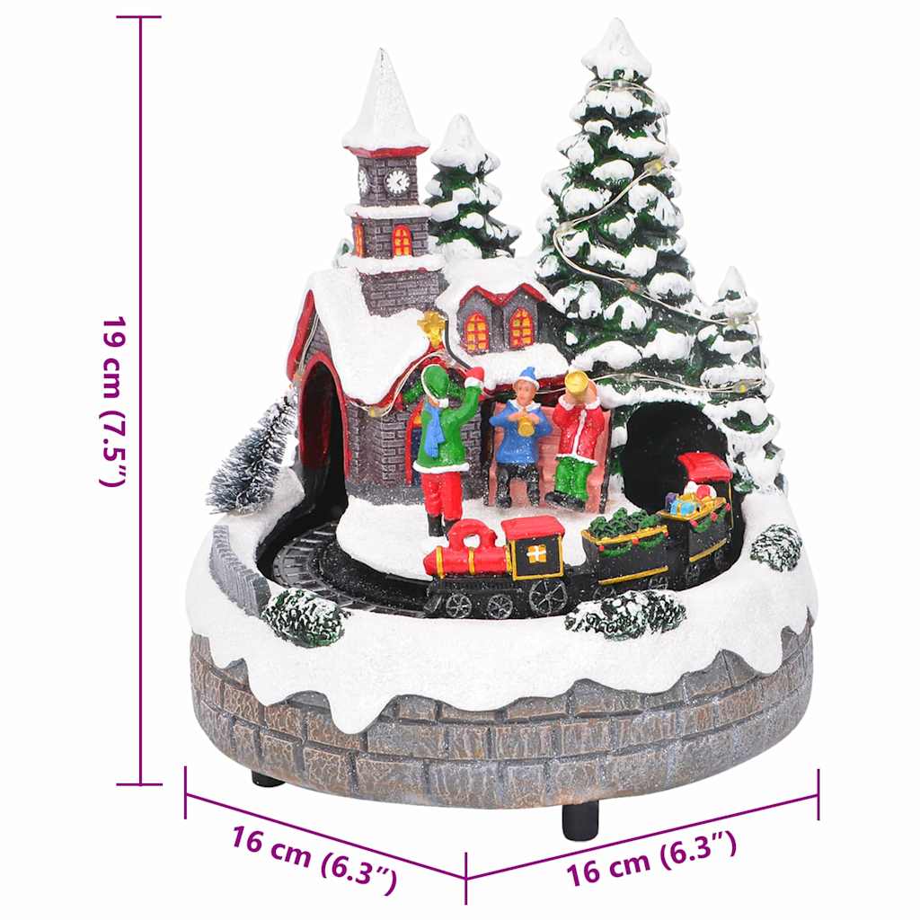 Weihnachtlicher Tisch Mehrfarbig 16 x 16 x 19 cm Harz