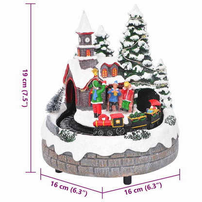 Weihnachtlicher Tisch Mehrfarbig 16 x 16 x 19 cm Harz