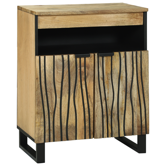 Sideboard Braun 60 x 33 x 75 cm massives Mangoholz