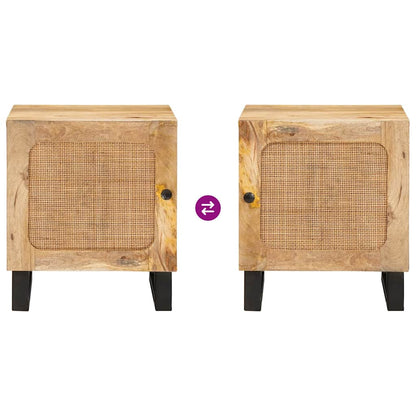 Nachttisch Natur 40 x 33,5 x 46 cm Massivholz Mango