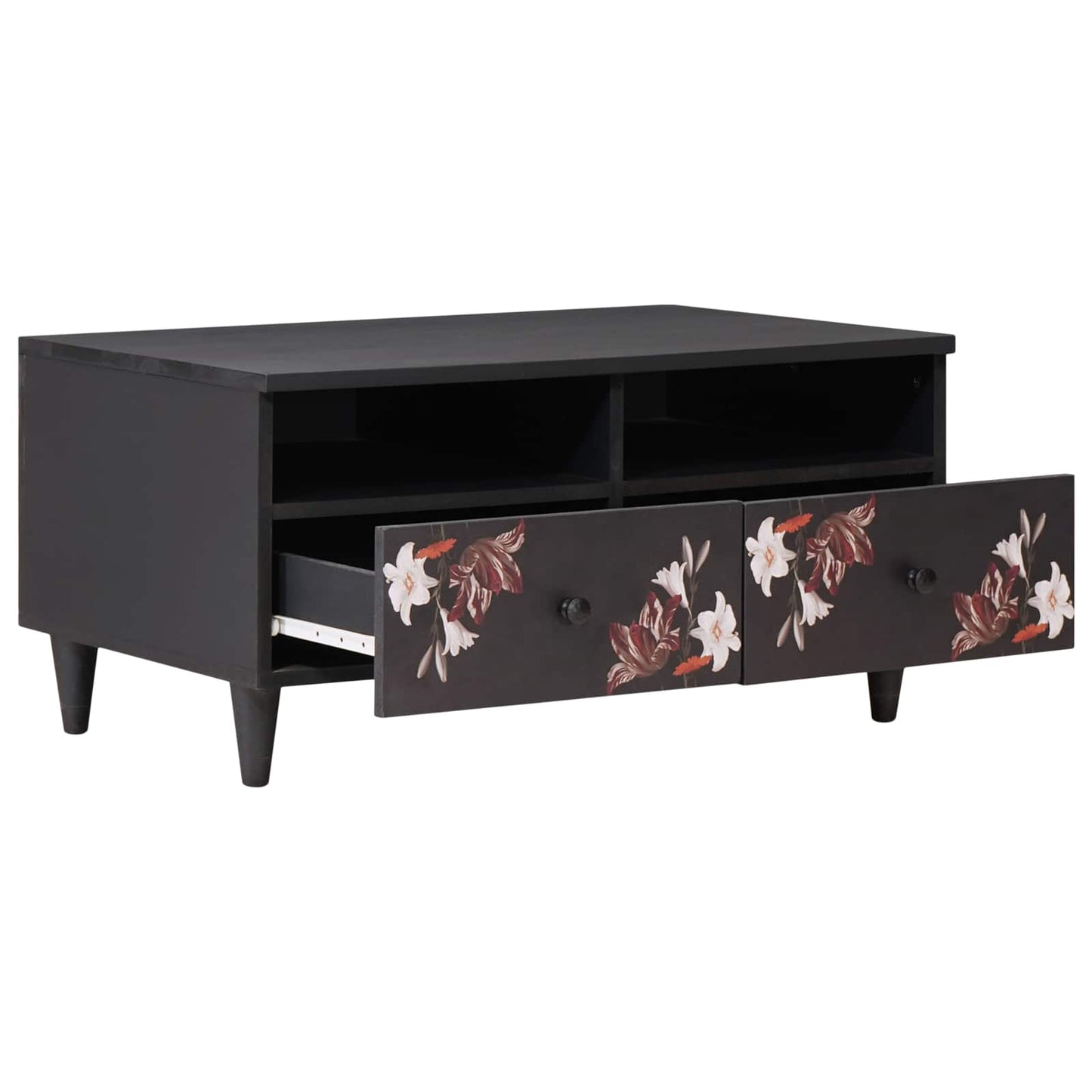 Couchtisch Mehrfarbig 80 x 54 x 40 cm Massivholz Mango