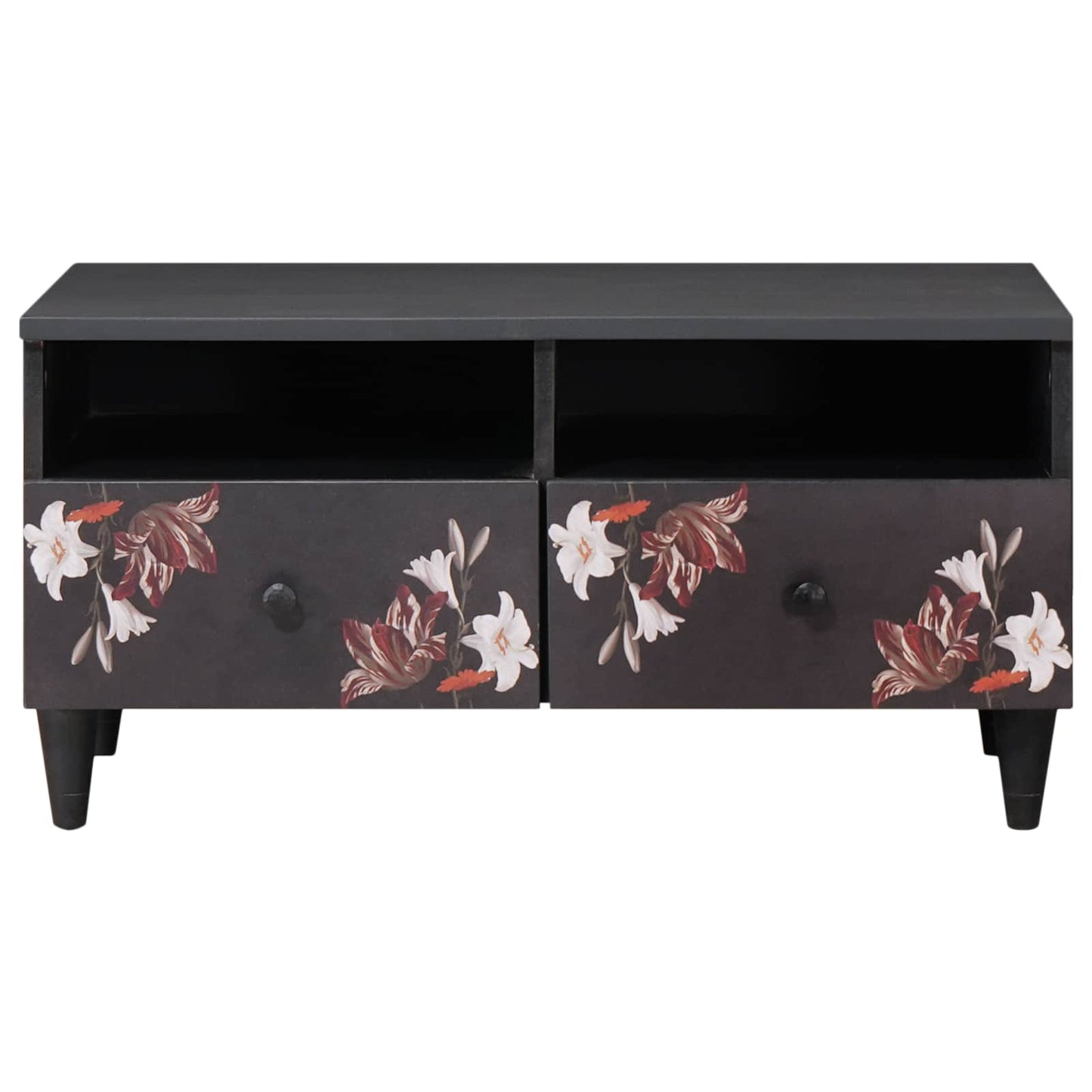 Couchtisch Mehrfarbig 80 x 54 x 40 cm Massivholz Mango