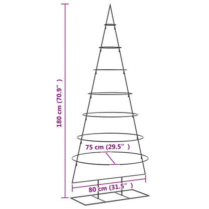 Metall-Weihnachtsbaum für Dekorationen Schwarz 180 cm