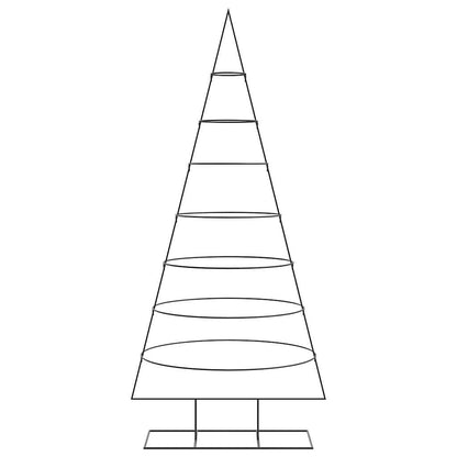 Metall-Weihnachtsbaum zum Dekorieren Schwarz 210 cm