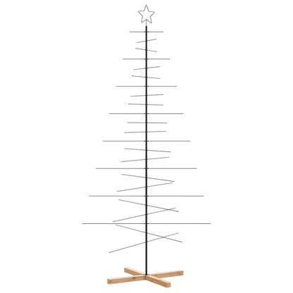 Metall-Weihnachtsbaum zum Dekorieren Holzständer Schwarz 210 cm