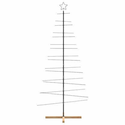 Metall-Weihnachtsbaum zum Dekorieren Holzständer Schwarz 210 cm