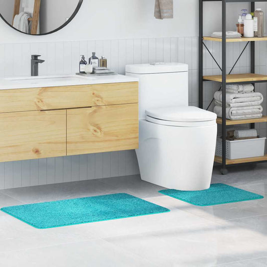 Anti-Rutsch Badematten-Set 2 pcs Türkis PP