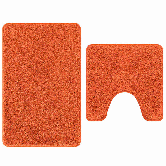 Anti-Rutsch Badematten-Set 2 pcs Orange PP